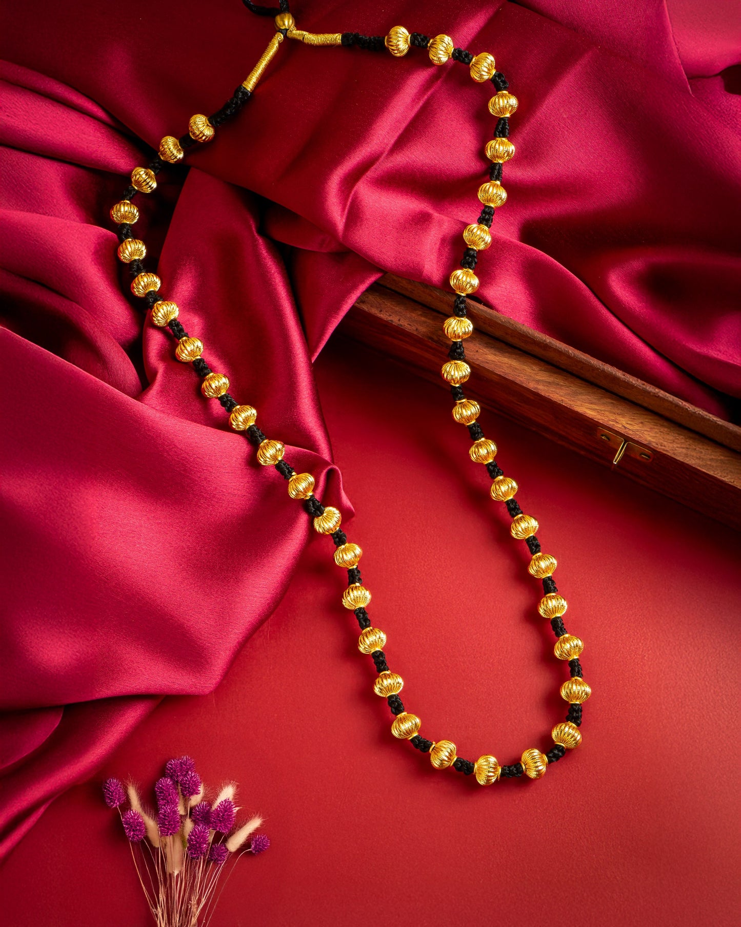 Traditional 1 Gram Gold-Plated Beaded Jomala