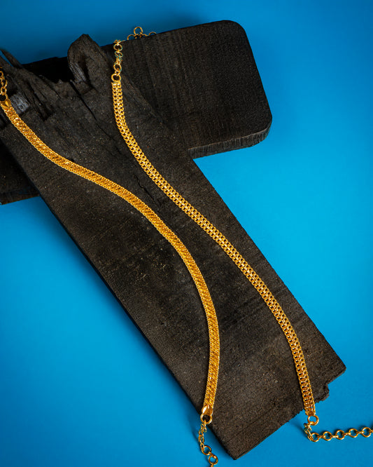 COMBO OFFER!!! Micro Plated 1 Gram Gold Multi Colour Panchaloha Padakam (2 pcs) with Chain (2 pcs)