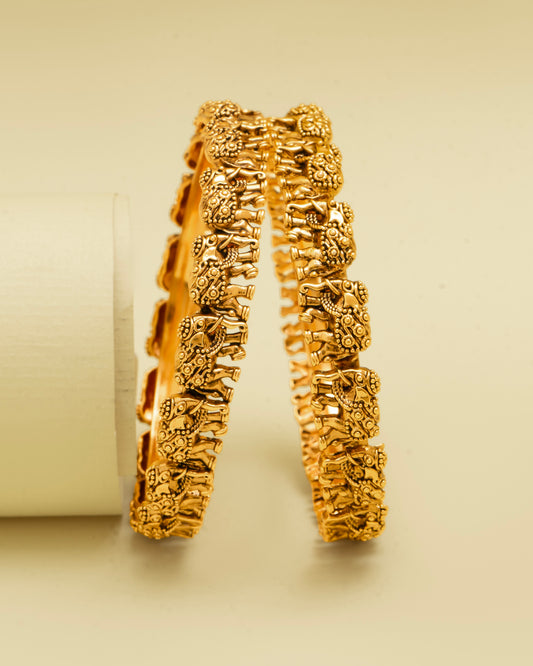 Antique Elephant-Design Bangles